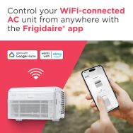 Frigidaire - 12,000 BTU 550 Sq. Ft. Smart Inverter Window Air Conditioner - White - Left View