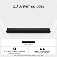 VIZIO - 2.0 Soundbar w/ Dolby Atmos, DTS:X - Black - Left View