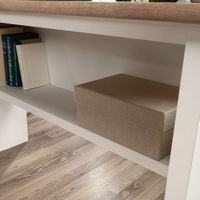 Sauder - August Hill  L-Desk - Soft White - Left View