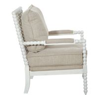 OSP Home Furnishings - Kaylee Spindle Chair - Beige Linen - Left View