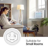 LG - 6,000 BTU 115V Window Air Conditioner with Remote Control - White - Left View
