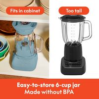 Bella - Fits-anywhere Kitchenware: Flip & Store 48-oz. Blender, 450W & 10 Speed Settings - Surf - Left View