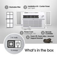 LG - 350 Sq. Ft. 8,000 BTU Smart Window Air Conditioner - White - Left View