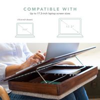 LapGear - Acacia Wood Easel Lap Desk with Storage (Fits up to 15
