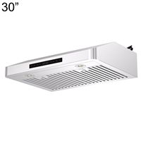 Windster Hoods - 30 inches - Externally Vented - Under cabinet Range Hood - Stainless Steel - Left View