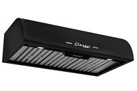 Unique Appliances - 36 inches - Externally Vented - Under cabinet Range Hood - Midnight Black - Left View