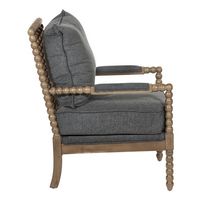 OSP Home Furnishings - Fletcher Spindle Chair - Charcoal - Left View