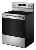 Whirlpool - 5.3 Cu. Ft. Electric Range with Air Cooking Technology - Stainless Steel - Left View
