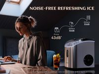 Ecozy - 33 lb. Countertop Nugget Ice Maker with Self-Cleaning Ice Machine, Chewable Pellet Ice Da... - Left View