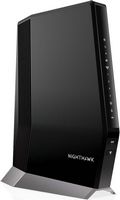 NETGEAR - Nighthawk AX6000 Wi-Fi 6 Router with DOCIS 3.1 Cable Modem - Black - Left View