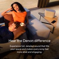 Denon - HOME 400 Wireless Smart Speaker - Stone - Left View