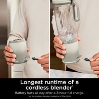 Ninja - Blast Max Portable Blender with 22oz Twist & Go Vessel - Cream - Left View
