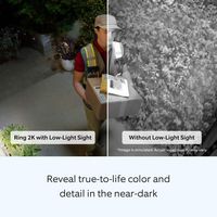 Outdoor Cam Plus, Power over Ethernet with Wide-Angle 2K Video, Ring Vision and Low-Light Sight f... - Left View