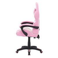 CorLiving - Ravagers Gaming Chair - Pink and White - Left View