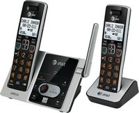 AT&T - CL82213 DECT 6.0 Expandable Cordless Phone System with Digital Answering System - Black - Left View