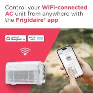 Frigidaire - Gallery 115V 10,000 BTU 450 Sq. Ft. Smart Inverter Window Air Conditioner with Remot... - Left View