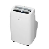 LG - 300 Sq. Ft. 7,300 BTU DOE Smart Portable Air Conditioner - White - Left View