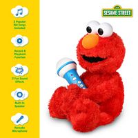 Singing Machine - Sesame Street Karaoke Plush Backpack, Sing-Along Microphone & Speaker with Reco... - Left View