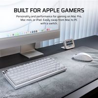 CORSAIR - K65 PLUS RGB 75% Wireless Mechanical Pre-Lubed MLX Red Linear Switch Gaming Keyboard fo... - Left View