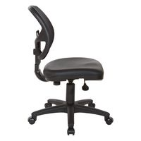 OSP Home Furnishings - Mesh Screen Back Task Chair with Vinyl Seat - Black - Left View