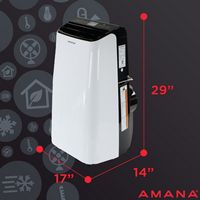 Amana - 450 Sq. Ft. Portable Air Conditioner - White/Black - Left View