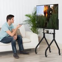 Mobile TV Stand Rolling TV Cart for Most 43