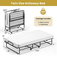 Costway Portable Folding Bed 38
