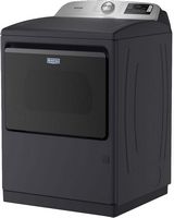 Maytag - 7.4 Cu Ft. Smart Gas Dryer with Steam and Pet Pro Option - Midnight Steel - Left View