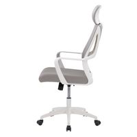 CorLiving - Workspace Mesh Back Office Chair - Grey and White - Left View