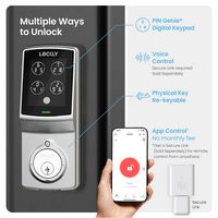 Lockly - Model 7S Deadbolt Smart Lock with Touchscreen/Key Access/Auto Lock/Bluetooth App Control... - Left View