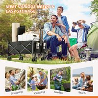 Bestier - CollapsibleWagon Cart ,330 lbs Quantity Portable Utility Wagon with Adjustable Handbar ... - Left View