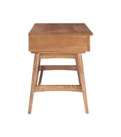 Linon Home Décor - Rangall 3-Drawer Rattan Desk - Natural - Left View