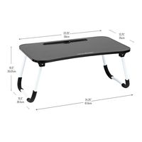 Mind Reader - Lap Desk Laptop Stand, Bed Tray, Folding Legs, Couch Table, Portable, MDF , 23.25