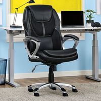 Serta - Amplify Work or Play Ergonomic High-Back Faux Leather Swivel Executive Chair with Mesh Ac... - Left View