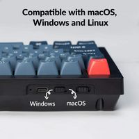 Keychron - V1 Max 75% Custom Wireless RGB Mechanical Keyboard with Programmable QMK/VIA Hot-Swapp... - Left View