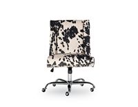 Linon Home Décor - Donora Microfiber Fabric Adjustable Office Chair With Chrome Base - Black and ... - Left View