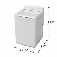 Frigidaire - 4.1 Cu. Ft. Top Load Washer with 8 Wash Cycles - White - Left View