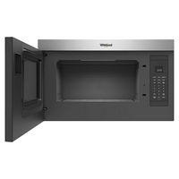 Whirlpool - 1.1 Cu. Ft. Over-the-Range Microwave with Flush Built-in Design - Stainless Steel - Left View