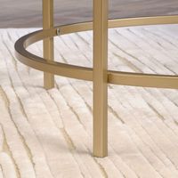Sauder - International Lux Round Side Table - Gold/Clear - Left View