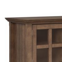 Simpli Home - Acadian SOLID WOOD 60 inch TV Media Stand in Rustic Natural Aged Brown For TVs up t... - Left View