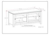 Simpli Home - Cosmopolitan Contemporary TV Media Stand for Most TVs Up to 50