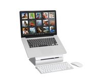 Rain Design iLevel2 Adjustable Height Laptop Stand - Silver - Left View