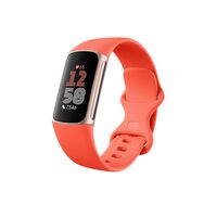Google - Charge 6 Advanced Fitness & Health Tracker - Works with Android and iOS - Coral - (2023) - Left View