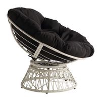 OSP Home Furnishings - Papasan Chair - Black - Left View