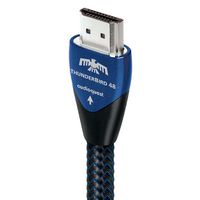 AudioQuest - ThunderBird 48 2.5' 4K-8K-10K 48Gbps HDMI Cable - Blue on Black - Left View