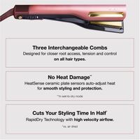 Shark - SilkiPro Straight Wet to Dry Straightener + Rapid Blow Dryer - Rose Petal - Left View