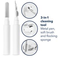 Insignia™ - Case + Cleaning Tool for Apple AirPods Pro 1st and 2nd Generation - Blue - Left View
