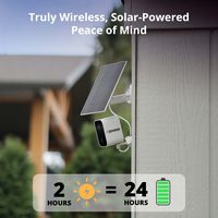 Defender - Solar Powered 4K AI Everwatch Wireless Security Camera with 3W Solar Panel, AI Detecti... - Left View