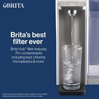 Hamilton Beach - Brita Hub Instant Powerful Countertop Water Filtration System - White - Left View
