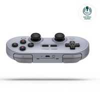 8BitDo - SN30 Pro Wireless Controller with Hall Effect Joysticks - Gray - Left View